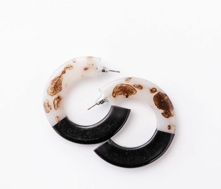 Snow Leopard Print Earrings