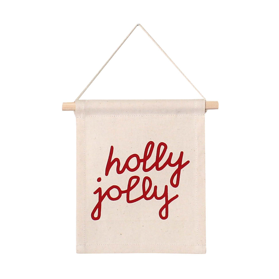 Holly Jolly Canvas Sign